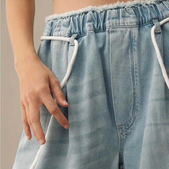 NWT Pilcro By Anthropologie Light Blue Denim Culottes Size XS - Picture 6 of 14